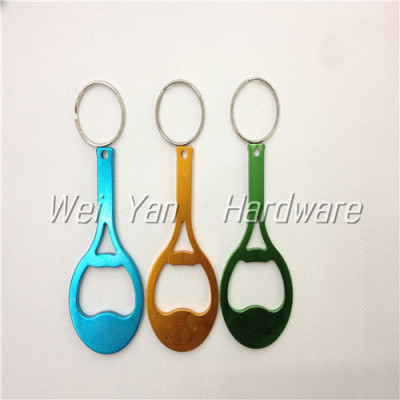 Aluminum badminton racket style bottle beer pendant