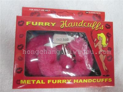 Suction handcuffs handcuffs boxed color in bulk plush handcuffs handcuff shackle dice plush series