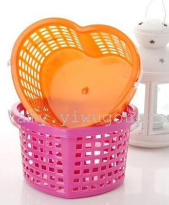 Creative home little basket bathroom receive basket matter blue strawberry Yang mei 