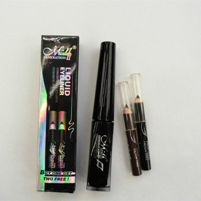 MN Liquid Eyeliner 10 Get Two Free Eyebrow Pencil Sweat-Proof Not Smudge Liquid Eyeliner 45