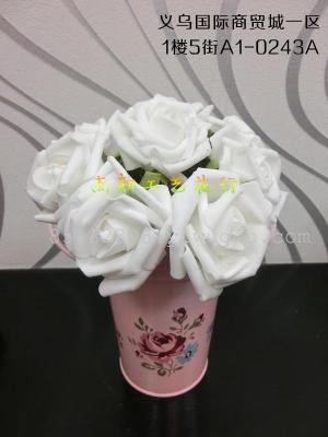 Artificial flowers Roses flowers silk flowers bouquets floral arch Hua Jiu rose PE rose