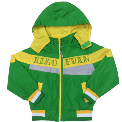 2015 new printing alphabet hooded men's zipper unlined upper garment printing for children and children's clothes