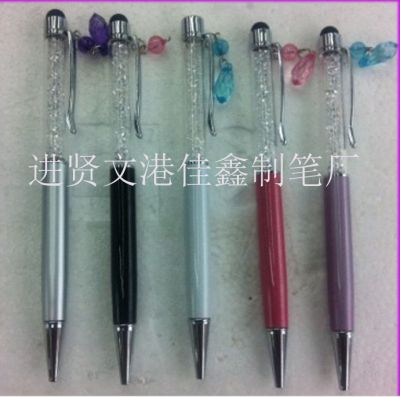 Multifunctional various custom-made LOGO can be printed full metal Crystal pen colors selected, welcome to order