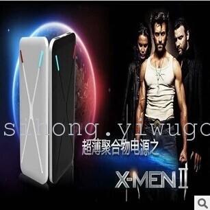 New mobile power x-force polymer, rubber, high-capacity dual-USB charging treasure