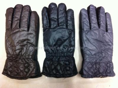 Two-button men warm waterproof non-slip gloves fashion gloves