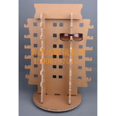 36 pair of recycled paper ultra-light sunglasses display stand