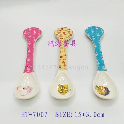 Manufacturers selling melamine children casserole 7007 cartoon-like spoon