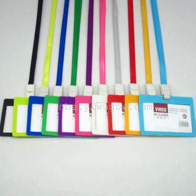 Badge ID badge holder lanyard candy color card public transportation card access control card and badge lanyards