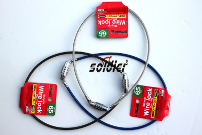 Color bicycle lock Color bicycle wire lock code lock type /65cm four-digit code wire lock