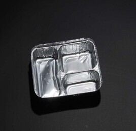 Takeout box tin foil box three compartments ments high-grade aluminum foil box disposable fast-food box