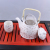 Manufacturers of high-grade ceramic pots supply sets of white gold glaze seven sets of tea sets of gifts