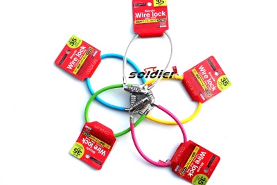 Color bicycle lock Color bicycle wire lock code lock type /35cm four-digit code wire lock