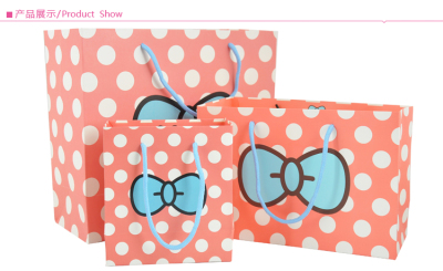 Han style blue ribbon gift bag paper bag