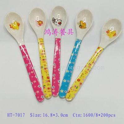 Children selling melamine spoon manufacturers selling cartoon spoon 7017