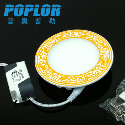 6W / LED panel light / ultra-thin LED downlight / round / SANAN / IC constant current drive / paper-cut for window decoration