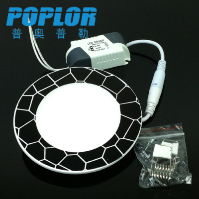 6W / LED panel light / ultra-thin LED downlight / round / SANAN / IC constant current drive / grain pattern