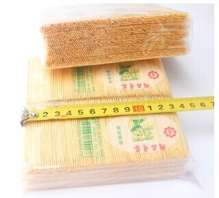 Toothpick bags with double toothpick head layer fine toothpick bamboo pick toothpick