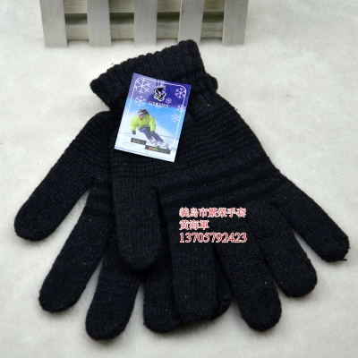 Men's gloves factory direct stripe striped gloves doubles gloves