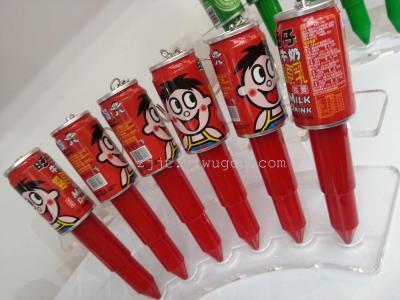 Korea creative stationery wanglaoji Cola retractable pen cans ballpoint pen can shape