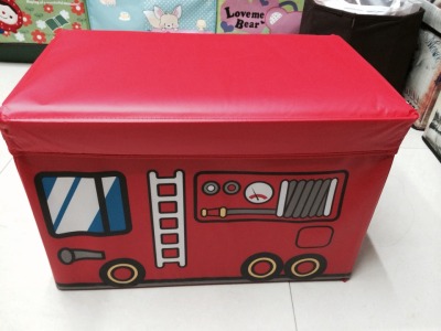 Japanese-style cartoon of car storage stool folding storage bin bus shoe bench toy box