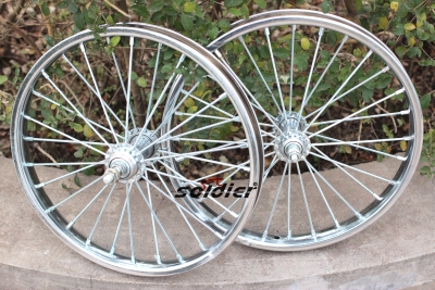 Bicycle wheel set Bicycle front wheel ring and rear wheel ring / 16-inch 28-hole wheel set