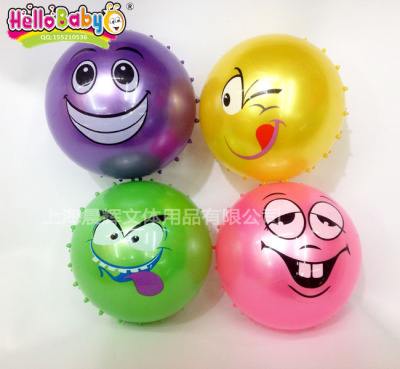 PVC massage ball with smile face ball, massage toy ball