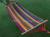 Outdoor canvas hammock hammock single stripe thickened short rod with short rod stick adult outdoor swing hammock