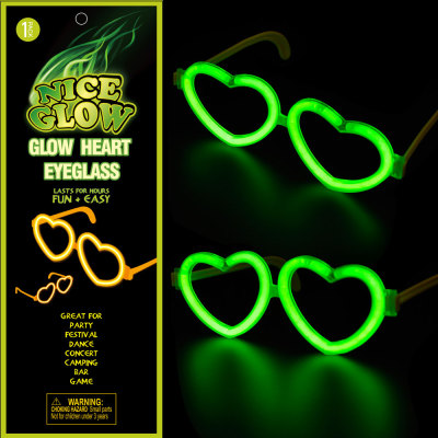 heart shaped glow stick party eyeglasses