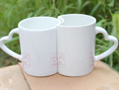 Thermal transfer mug cup white couple cup can print personalized custom DIYLogo wholesale manufacturers