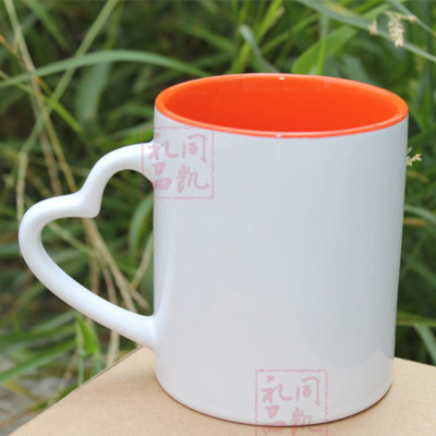 The heat transfer within the heart color Mug print personalized custom DIY Logo wholesale manufacturers