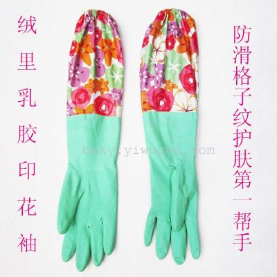Lengthened bundle of PU and wool latex and thick domestic gloves wholesale.