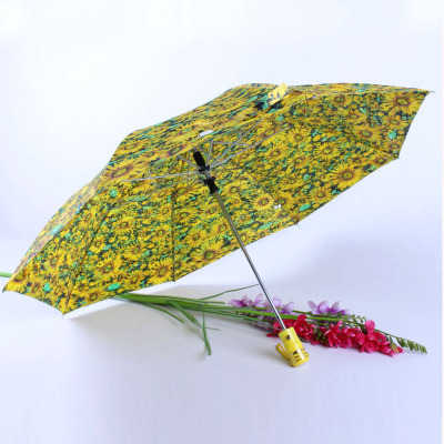 Double layer flower fabric two fold umbrella AUTO UMBRELLA