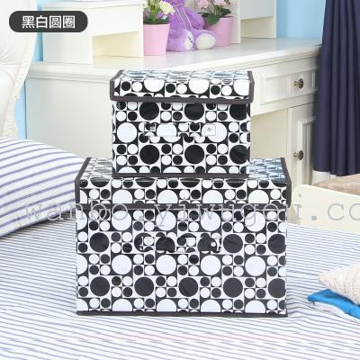 Dot button waterproof coated clothes cosmetic storage box underwear storage box chest