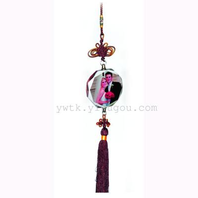 BSK16 lace crystal car pendant crystal pendant thermal transfer crystal pendant can be customized
