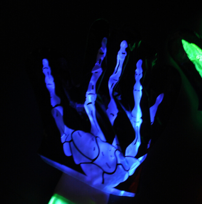 halloween glow  skeleton gloves light gloves flashing glove 