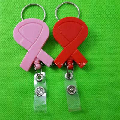 Supplying Ribbon plastic easy pull chain retractable key ring mini easy to pull documents easy pull tab
