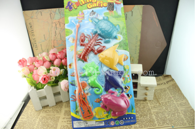 Fishing toys for children, educational toys, magnetic Fishing, plastic Fishing, one-sided fish