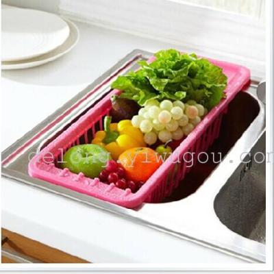 Drain fruit and vegetable stands and cutlery plastic drain/drain/drain basket-blue