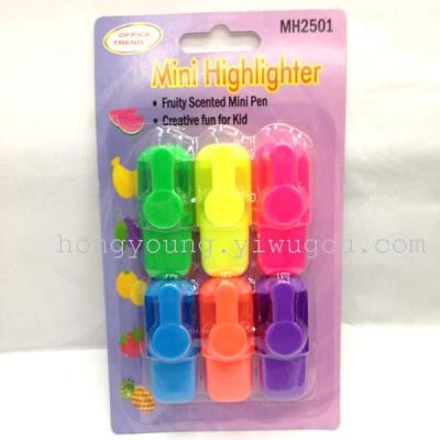 Mini fragrance pen MINI trumpet highlighter fluorescent fluorescence pen gifts advertising pen