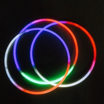 5*580mm glow tri-color necklace  fluorescent fluorescence glow necklaces