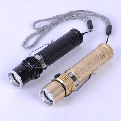 Factory direct home outdoor flashlights long-range rechargeable waterproof self-defense flashlight