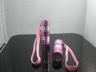 JS-2715 pink metal flashlight LED9