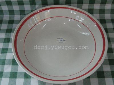 11 inch bowl with red line