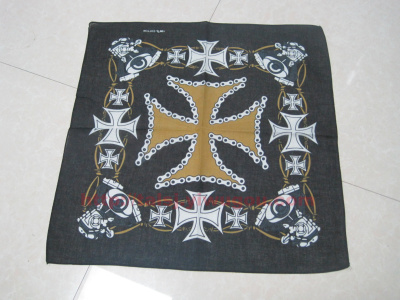 Chain cross Moto-elements theme great cotton square towel handkerchief bandana