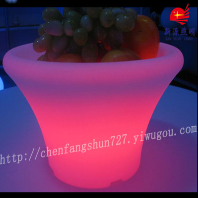 Custom led big flowerpot colorful plastic flower POTS fashionable/creative flowerpot festival decoration flower pot