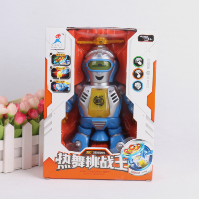 Dancing robot hot dance challenge wang electric robot toy dazzle color 7 color flash stunt rotation