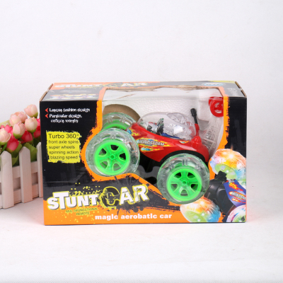 Remote control car dumper car big spin stunt car Remote control car children's toy car roll car New Year gift