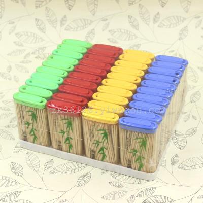 Natural fine toothpick disposable bamboo toothpick toothpick toothpick wholesale travel portable double bottle
