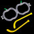 Apple-shaped fluorescent glasses shelves accessories/glasses/accessories/glasses glow glasses accessories