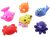 Through 3C certification [manufacturers direct sales] baby bath toys six Marine animals K8079